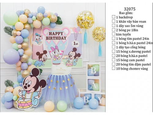 SET SINH NHẬT CHO BÉ CHỦ ĐỀ MICKEY 2