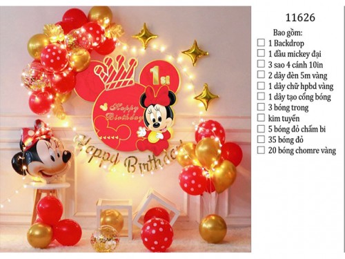 SET SINH NHẬT CHO BÉ CHỦ ĐỀ MICKEY 3