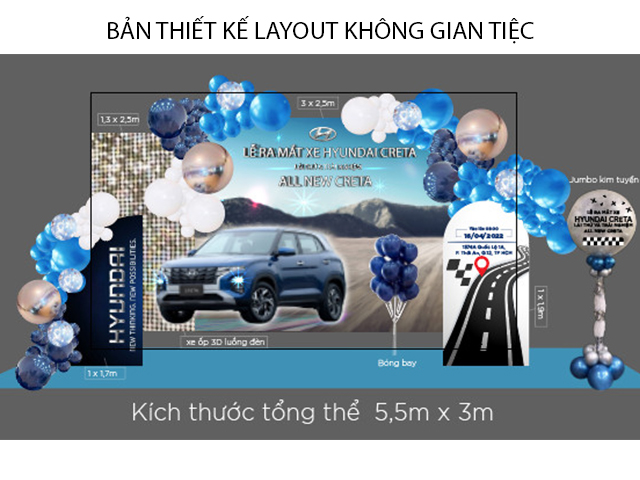 THIẾT KẾ KHÔNG GIAN TIỆC (DEMO)